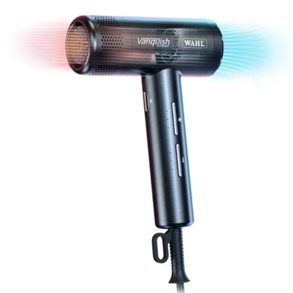 Фен компактный профессиональный Wahl Vanquish Compact Black 4322-0470 для волос с ионизацией, 1600 Вт