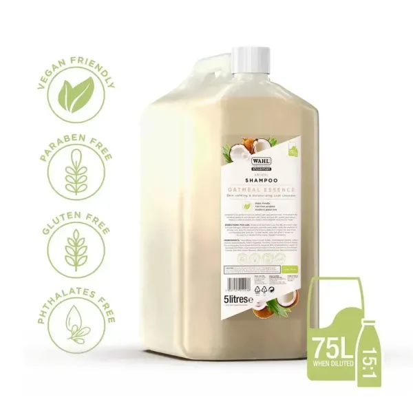 Професійний шампунь для чутливої шкіри тварин Wahl Oatmeal Essence ZX756 5000 мл концентрат 15:1