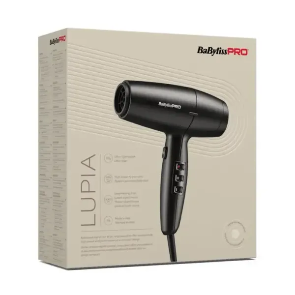 Професійний фен для волосся BaByliss PRO Lupia BAB7600E 2200 Вт BLDC, дифузор, іонізація