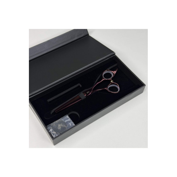 Ножницы парикмахерские филировочные SPL Burgundy 91004-30 5,5 дюймов, 27 зубцов