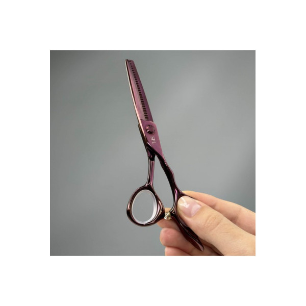 Ножницы парикмахерские филировочные SPL Burgundy 91004-30 5,5 дюймов, 27 зубцов