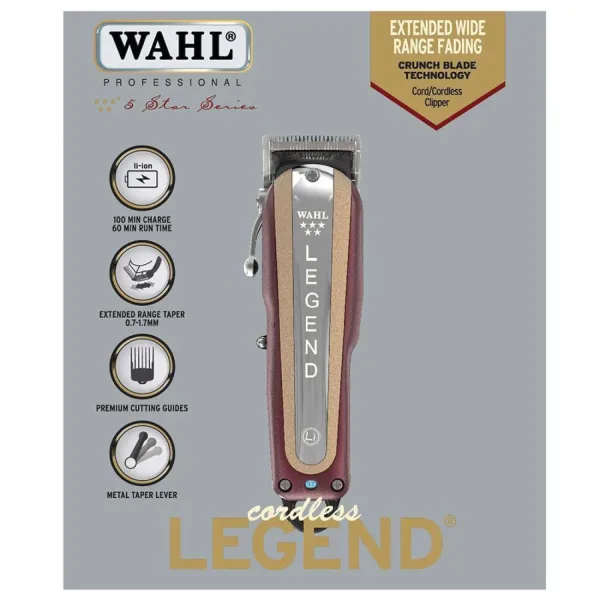 Машинка для стрижки и окантовки аккумуляторно-сетевая Wahl Legend Cordless 5V 08594-016