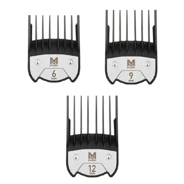 Набор насадок для машинок Moser Magnetic Premium Combs 3 шт. 6 9 и 12 мм 1801-7020