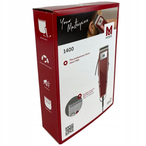 Машинка для стрижки в наборе сетевая Moser 1400 Burgundy 1400-0278