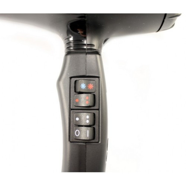 Фен для волос Coifin CL5R 2300 Вт, 87 м³/час, 2 насадки, 3 температуры, черный, Италия