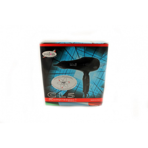 Фен для волос Coifin CL5R-Ion 2300 Вт с ионизацией, 87 м³/ч, 2 насадки, 3 температуры, синий, Италия