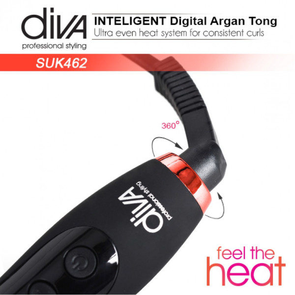 Плойка для волос Diva Argan Digital Tongs 16 мм D462