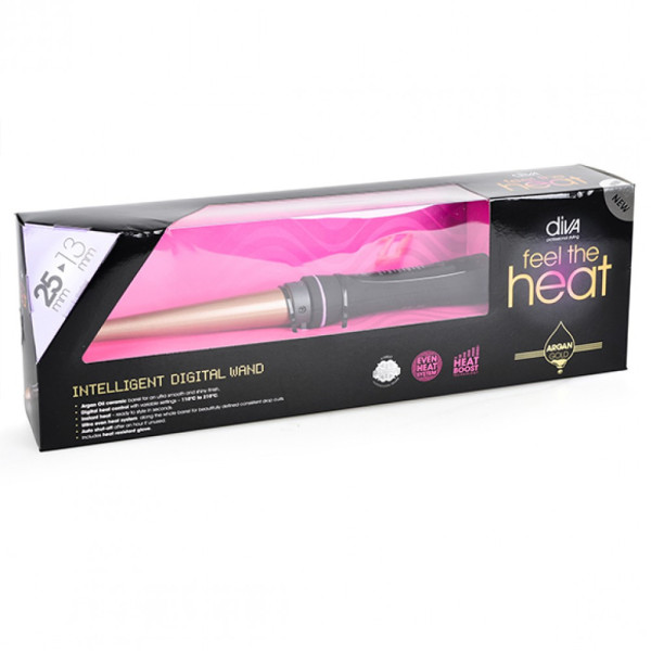 Плойка для волосся конусна Diva Argan Digital Wand 13-25 мм D452
