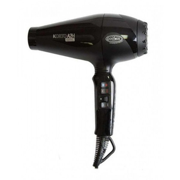 Фен для волос Coifin Korto Ionic KA2R-Ion Black 2400 Вт с ионизацией, 162 км/ч, 88 м³/ч, черный, Италия