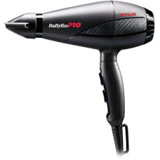 Фен для волос BaByliss PRO Black Star BAB6250IE 2200 Вт, 120 км/ч, с ионизацией, 6 режимов