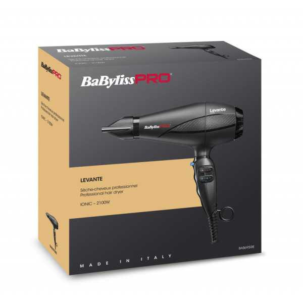 Фен професійний BaByliss PRO Levante BAB6950IE 2100 Вт, 141 км/год, 79 м³/год, з іонізацією, 6 режимів