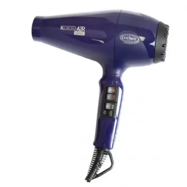 Фен для волос Coifin Korto KA2R-Ion 2400 Вт с ионизацией, 162 км/ч, 88 м³/ч, синий, Италия