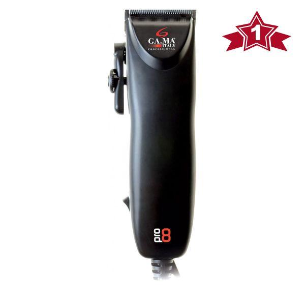 Машинка для стрижки сетевая Ga.Ma Pro 8 SM1301, анкерный двигатель, 3000 об./мин, 0.8–3 мм, 4 насадки