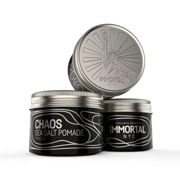 Помада матовая для укладки волос с морской солью Immortal Chaos Sea Salt Pomade 100 ml NYC-80