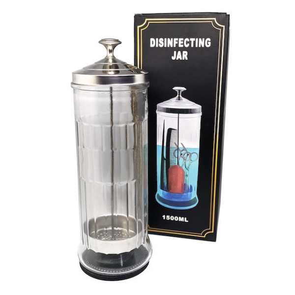 Колба стеклянная для дезинфекции парикмахерских инструментов Large Jar 1500 мл SPL 21139