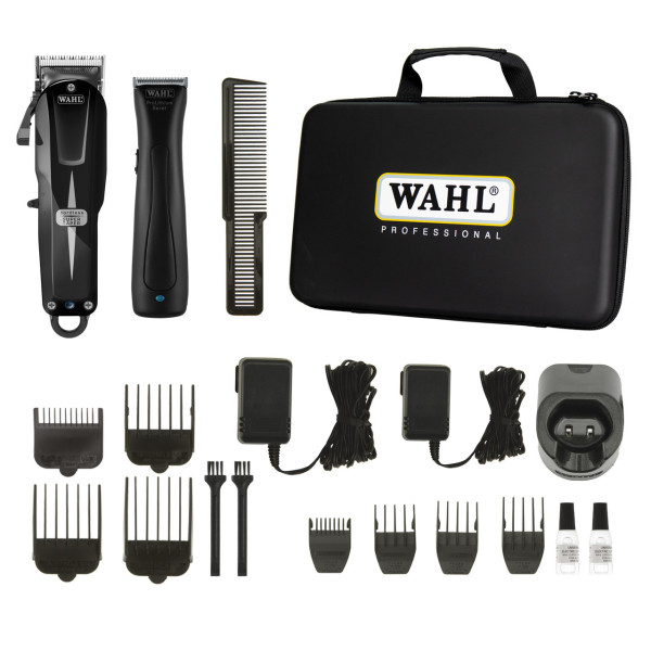 Набор для стрижки в кейсе Wahl Cordless Combo Super Taper Cordless Black + Beret Stealth 08592-017