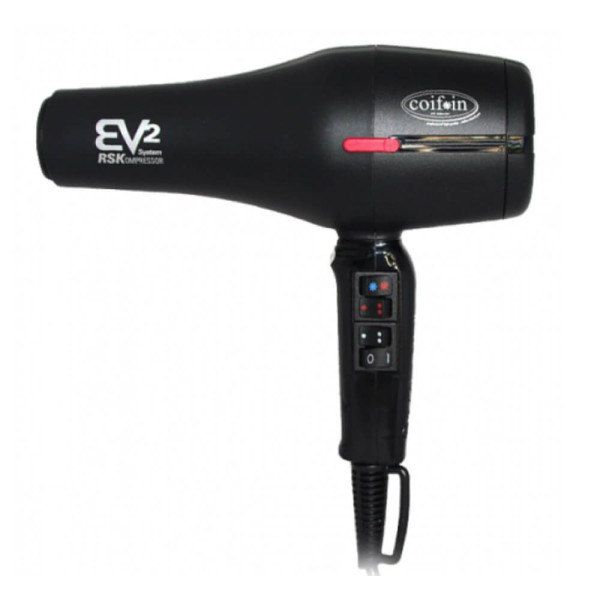 Фен для волосся Coifin EVBX2R 2300 Вт, 147 км/год, Cold Shot, 6 режимів, 2 насадки, Італія