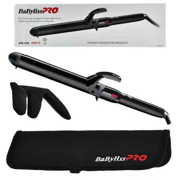Плойка для волос BaByliss PRO Titanium Diamond Extra Long 32 мм BAB2474TDE