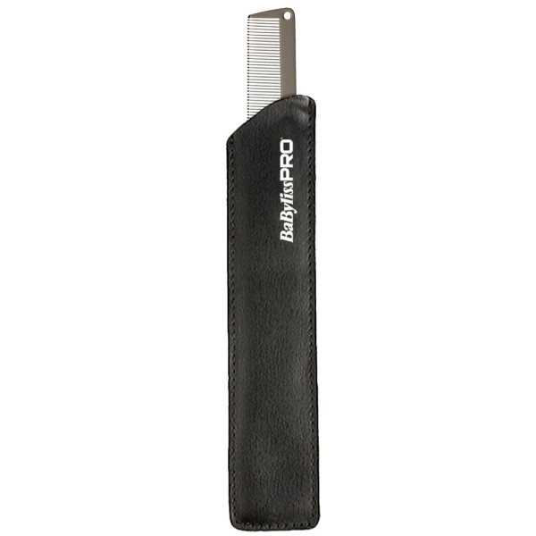 Гребінець металевий в чохлі BaByliss PRO Gunsteel M3843E для стрижки волосся 19 см