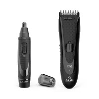 Набор машинка для стрижки и гигиенический триммер Ga.Ma Black Titanium T744 (T742+T312) GM4511, 0.8 мм