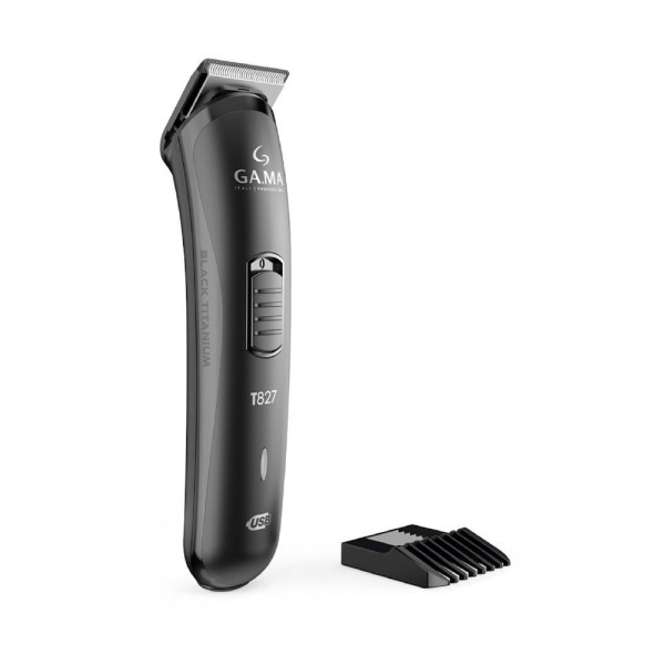 Триммер для стрижки волос и бороды Ga.Ma Black Titanium T827 GM4513