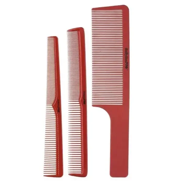 Набор парикмахерских расчесок для стрижки волос 3 шт. в футляре BaByliss Pro Set of 3 Barber Combs M4343E