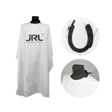 Пеньюар накидка парикмахерский с силиконовым воротником JRL Professional Cutting Cape White JRL-AN31024