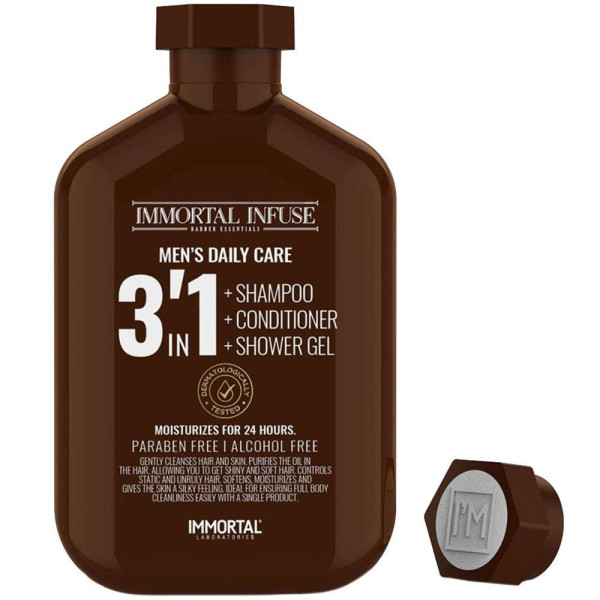 Шампунь 3в1 Immortal Infuse Men’s Daily Care 500 мл INF-65, для волос, бороды и тела