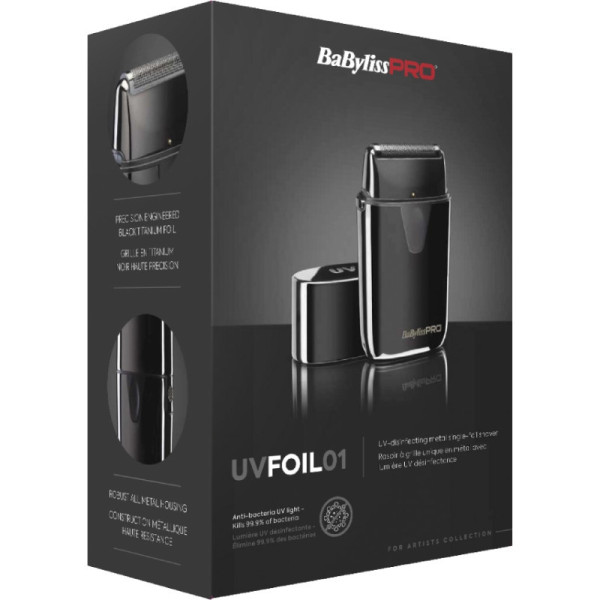 Шейвер BaByliss PRO FXLFS1E UVFOIL, Li-Ion, UV-дезинфекция, 40 мм