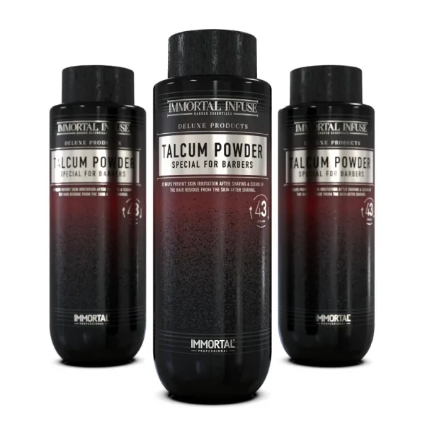 Тальк пудра для волосся Immortal Infuse Talcum Powder 180 гр INF-88, для стрижки та гоління