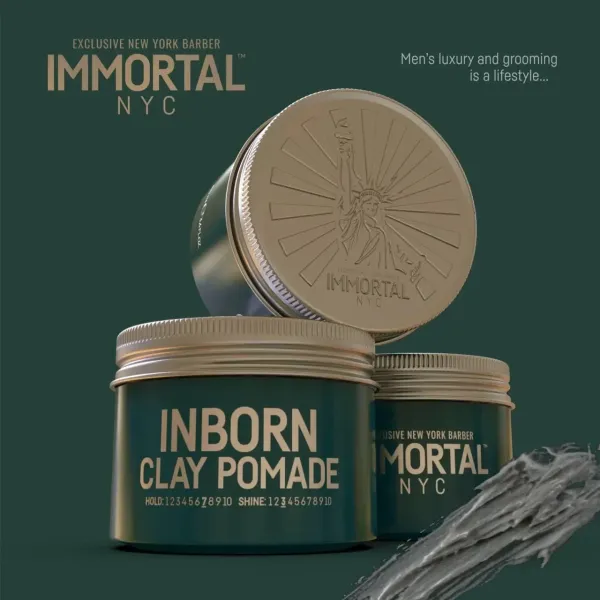 Паста матовая глиняная для укладки волос Immortal NYC Inborn Clay Pomade 100 мл NYC-14