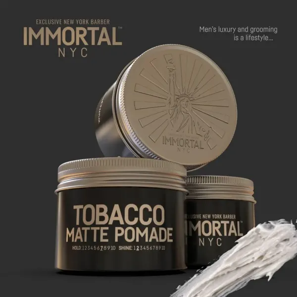 Помада матовая парфюмированная  для укладки волос Immortal NYC Tobacco Matte Pomade 100 мл NYC-15