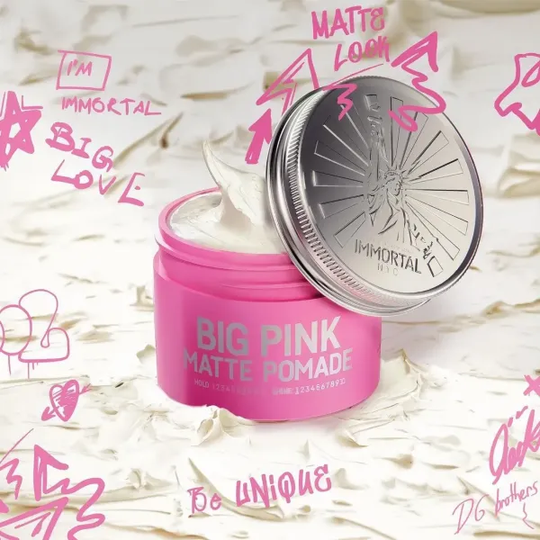 Помада матовая для укладки волос Immortal NYC Big Pink 100 мл NYC-555