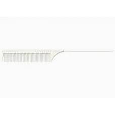 Расческа JRL с металлическим шпикулем белая JRL-102