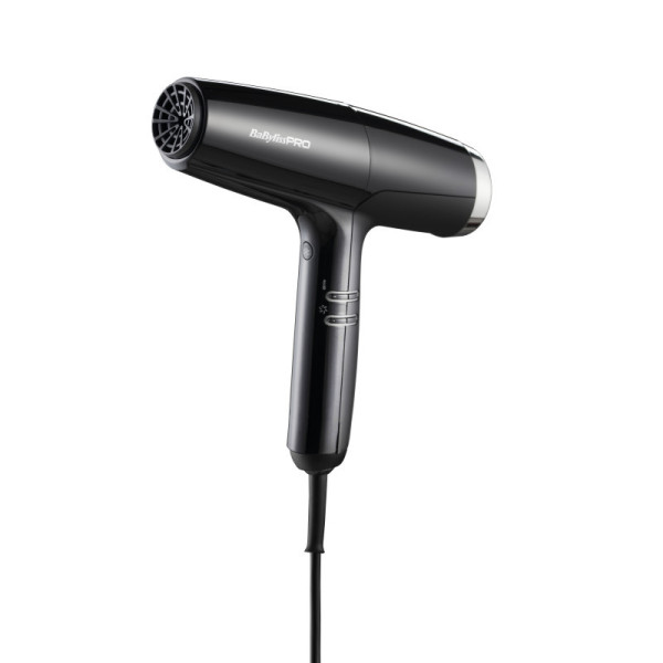 Фен для волос BaByliss PRO Falco Black&Silver BAB8550BE, 2000 Вт, система ионизации, диффузор