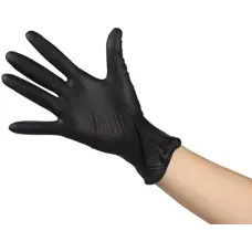 Перчатки нитриловые ультрапрочные JRL Nitrile Gloves JRL-MN2301S, черные, S, 100 шт