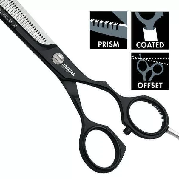 Ножницы парикмахерские филировочные 5.5 Jaguar White Line Pastell Plus Lava Offset J-3054-2