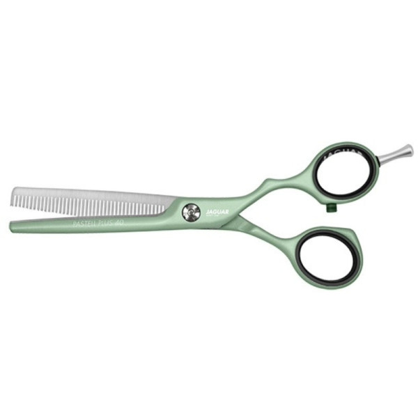 Ножницы парикмахерские филировочные 5.5 Jaguar White Line Pastell Plus Matcha Offset J-3054-13