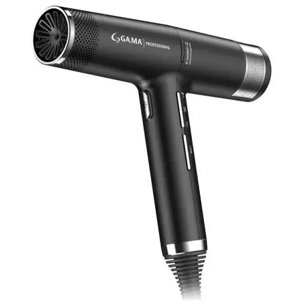 Фен для волос с диффузором Ga.Ma IQ3 Perfetto Black PH6080.BK, 1600 Вт, 110000 об/мин, 294 г, 74 м³/ч, черный