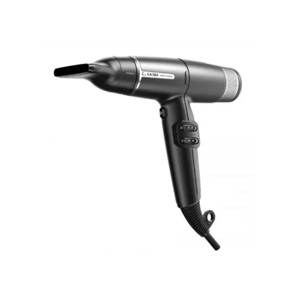 Фен для волос Ga.Ma IQ Lite Max Black PH6035.BK, 1700 Вт, 85 000 об/мин, 3 температуры, 2 скорости, диффузор