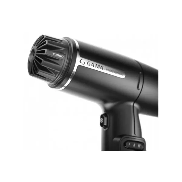 Фен для волос Ga.Ma IQ Lite Max Black PH6035.BK, 1700 Вт, 85 000 об/мин, 3 температуры, 2 скорости, диффузор