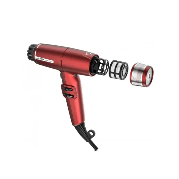 Фен для волос Ga.Ma IQ Lite Max Red PH6035.RD, 1700 Вт, 3 температурных режима, 2 скорости, диффузор