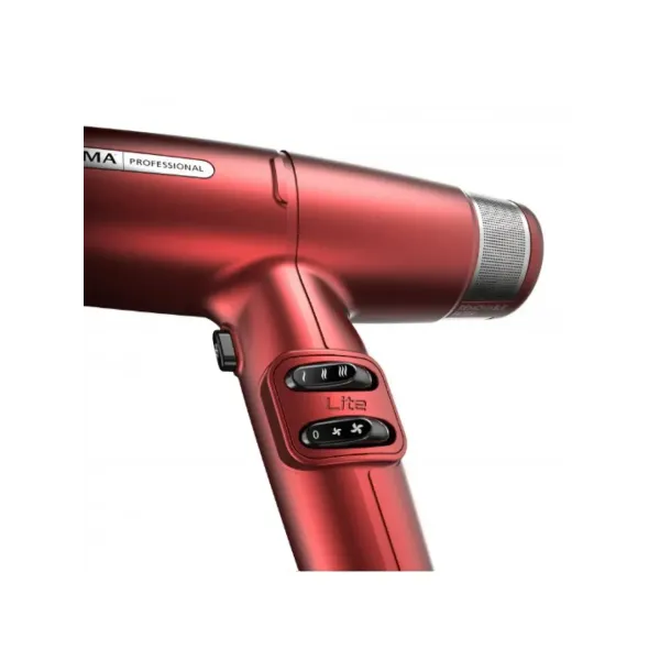 Фен для волос Ga.Ma IQ Lite Max Red PH6035.RD, 1700 Вт, 3 температурных режима, 2 скорости, диффузор