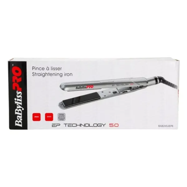 Выпрямитель для волос BaByliss PRO BAB2654EPE, покрытие пластин EP Technology 5.0, 25×90 мм, 130–210°C