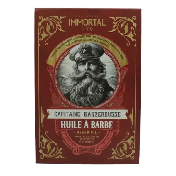 Подарочный набор по уходу за бородой Immortal Capitane Barberousse Beard Oil IM-09