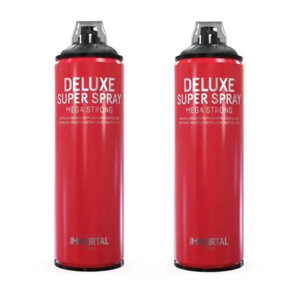 Спрей-лак для фиксации волос Immortal Deluxe Super Spray Mega Strong 500 мл INF-108
