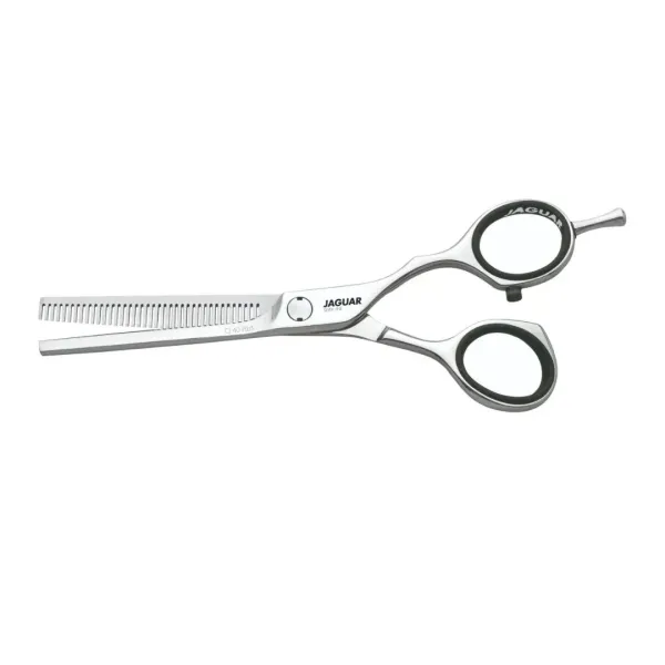 Ножиці перукарські філіровочні 5.5” Jaguar Silver Line CJ4 Plus CM40 J-92555, 40 зубців, Offset