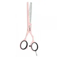 Ножницы парикмахерские филировочные 5.5 дюймов Jaguar White Line Pastell Plus Rose Offset J-3054-8, 40 зубчиков