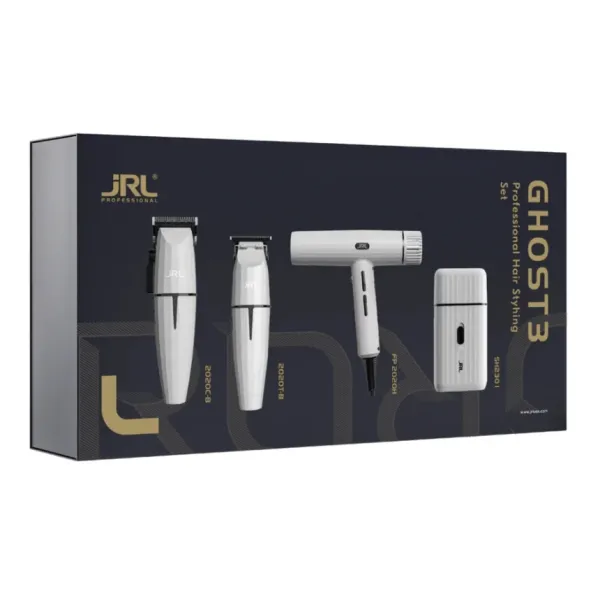 Профессиональный парикмахерский набор JRL Onyx Ghost Collection 3 JRL-GH2024-3 машинка, триммер, шейвер, фен