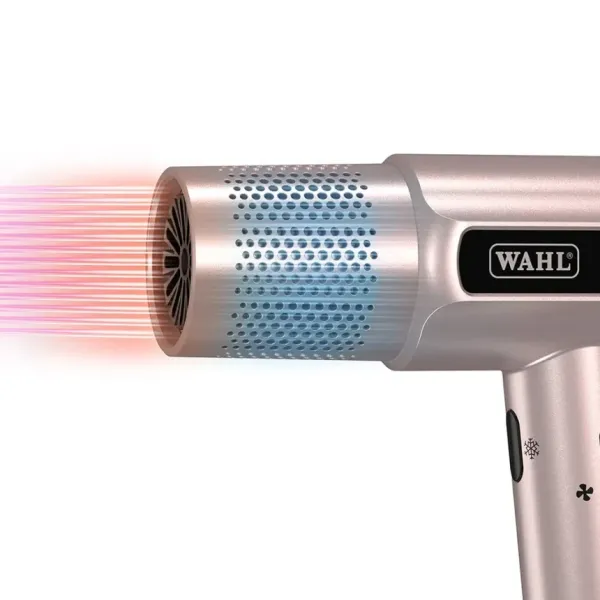 Фен для волосся WAHL Vanquish T-Dryer 4321-0471 Rose Gold, 1600 Вт, DC мотор SmoothTone,дифузор, іонізація, холодне повітря, LED-дисплей, 340 г